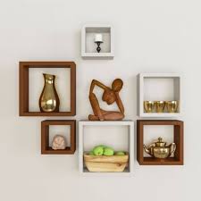 Organize and optimize any space. Sky Art Designer Beautiful Wall Floating Shelf Set Of 6 Mdf Medium Density Fiber Wall Shelf Number Of Shelves 6 Brown White Buy Online In Aruba At Aruba Desertcart Com Productid 153152674