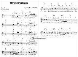 Lirik Lagu Ampar Ampar Pisang Beserta Makna Terjemahan Lagu Not Dan Chor Gitarnya Seni Budayaku