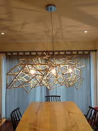 Diy Trendy Geometric Dining Room Light Fixture Dining Room Light Fixtures Light Fixtures Dining Room Lighting