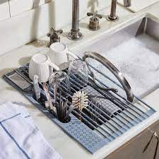 Upgraded 65cm/25.6inch 85cm/33.5inch stainless steel. This Dish Drying Rack Is Easing My Quarantine Anxiety Architectural Digest