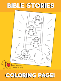 Bible skills and games workshop. Jacob S Dream Coloring Page 10 Minutes Of Quality Time