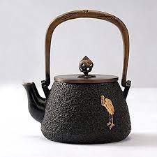 Solitary Crane Chinese Japanese Style Cast Iron Teapot Capacity About 0 6l Net Weight 1 25kg Full Handmade P Cast Iron Tea Pot Tea Pots Tea Accessories