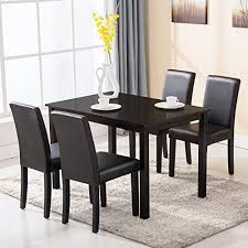 4 Family 5 Piece Dining Table Set 4 Chairs Wood Kitchen D Https Www Amazon Com Dp B01laj0p2c Re Dining Table Setting Dinette Chairs Kitchen Table Settings