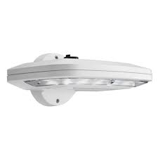 Lithonia Lighting 18 Watt Equivalent Integrated Led White Dusk To Dawn Area Light Olw14 Wh M2 The Home Depot