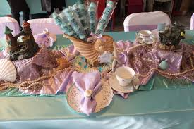 Little Mermaid Table Set Up Tea Party Setting Princess Tea Party Under The Sea Party