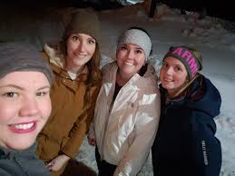 A group enjoying the trails in the dark! Thanks for being game everyone 🙂👍