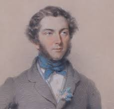 Josiah Gilbert. "Portrait Of A Gentleman". Watercolour And Pastel.