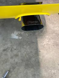 My exhaust is complete now . I got the tips in today and installed them. I  love the back end of my car! I'm hoping to be painting the rest of the