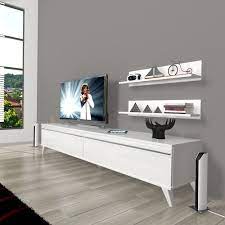 decoraktiv eko 4 mdf std retro tv unitesi 2 raf hediyeli fiyatlari ve ozellikleri retro raf tv unitesi