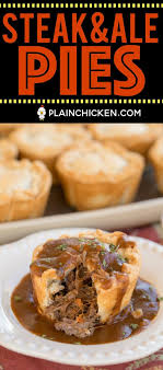 Mini Steak Ale Pies Guinness Pot Roast In Pie Crust Baked In A Muffin Pan Inspired By Our Trip To London England The Steak And Ale Steak Ale Pie