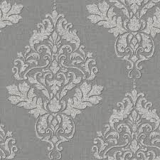 Black And White Wallpaper Borders Uk Hadrian Damask Dark Grey Wallpaper By Albany Grey Wallpaper Dark Grey Wallpaper Damask Wallpaper Living Room