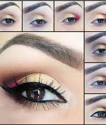 10 Easy Step By Step Makeup Tutorials For Brown Eyes Yellow And Pink Blend Makeup Tutorial Eyeliner Eye Makeup Top Makeup Products