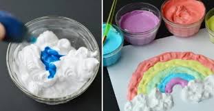 Peinture 3d Une Recette 15 Idees De Peinture A Faire Avec Les Enfants Truc Et Bricolage Peinture 3d Peinture Gonflante