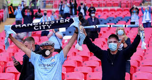 The official man of the match is riyad mahrez. In Pictures 2 000 Man City Fans At Wembley For Carabao Cup Final Manchester Evening News