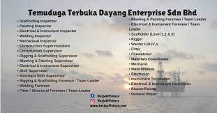 Pastikan anda cari kerja kosong kerajaan swasta part time freelance full time sekitar kawasan kuching kota samarahan sri aman sarikei betong miri bintulu sibu mukah kapit limbang dan asajaya di portal kerjaya dahulu. Temuduga Terbuka Dan Jawatan Kosong Oleh Dayang Enterprise Sdn Bhd
