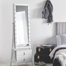 Caudill Free Standing Jewelry Armoire With Mirror Standing Jewelry Armoire White Jewelry Armoire Wall Mounted Jewelry Armoire