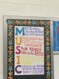 Rock And Roll Themed Classroom Rules M U S I C Acronym Diy Classroom Classroom Displays Classroom Rules