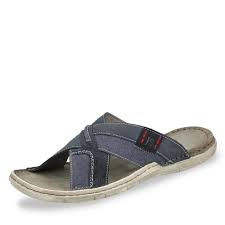 josef seibel pantolette in farbe marine kombiniert gunstig online kaufen herrenmode schuhe hausschuhe herren sandalen
