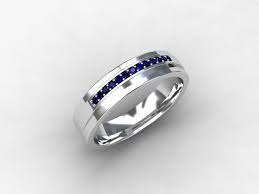 Blue Sapphire Ring Yellow Gold Men S Wedding Band Commitment Ring Men Sapp Blue Sapphire Wedding Band Mens Sapphire Wedding Band Mens Diamond Wedding Bands
