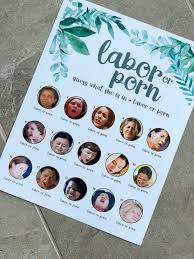 Baby Shower Game - Labor or Porn - Digital Download - Etsy Australia