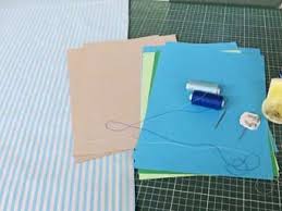 Papier Karton Naald En Draad Notitieboekje Boekbinden Papier