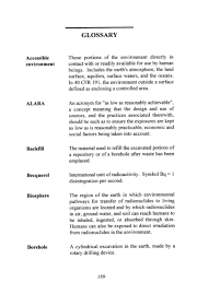 Glossary Technical Bases For Yucca Mountain Standards The National Academies Press