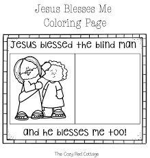 Story, lesson guide, coloring pages, . Week 18 Jesus Heals A Blind Man