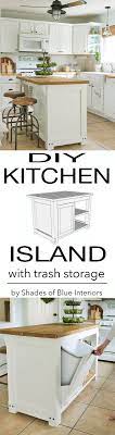 Diy Kitchen Island With Trash Storage Shades Of Blue Interiors Kitchen Diy Makeover Kitchen Island Plans Diy Kitchen Island