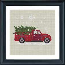 Check spelling or type a new query. Christmas Cross Stitch Pattern Christmas Truck With Tree Etsy Cross Stitch Patterns Christmas Christmas Cross Stitch Holiday Cross Stitch