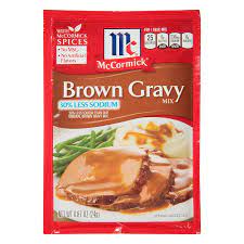 Brown gravy mix in bulk package. Mccormick 30 Less Sodium Brown Gravy Mix Shop Gravy At H E B