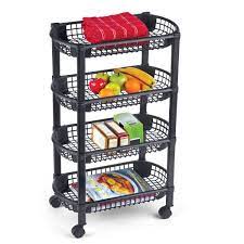 These accessories create storage solutions for many places in your home. 4 Tier Rolling Cart W Storage Baskets Collections Etc