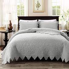 We did not find results for: Amazon Com Brandream Luxury Farmhouse Bedding Set Grey Quilt Set Queen Size 100 Cotton Quilted Bedspread Coverlet Set 90 X 96 Kitchen Dining
