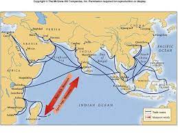 Map Of Indian Ocean Trade Routes Indian Ocean Historical Maps World History Projects