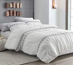 Discover prices, catalogues and new features. True Oversized King Bedding Textured Santorini White King Extra Large Comforter With Stitched Black Details