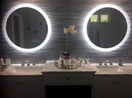 Brighten up your bathroom with a lighted bath mirror we carry the world's premier designs of lighted bath mirrors, because bathrooms are more than just another room in the house to us. Side Lighted Led Bathroom Vanity Mirror 44 X 44 Round Mirrors Marble