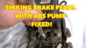 sinking/spongy brake pedal with abs