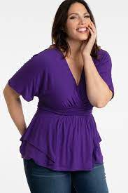 We Love Vibrant Color For Spring Our Plus Size Promenade Top Is Back In A Beautiful Ultra Violet Shade Plus Size Outfits Plus Size Womens Tops Plus Size Tops