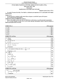 Barem matematica evaluare nationala 2021. Barem MatematicÄƒ Simulare Evaluare NaÈ›ionalÄƒ 2019 Clasa A Vii A Stirileprotv Ro