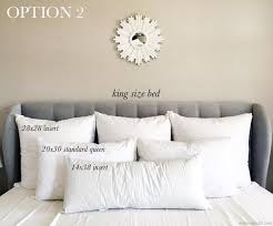 Pillow Size Guide For King Beds In 2020 Bedroom Pillows Arrangement Bedroom Pillows Bed Pillows