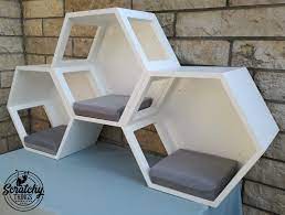wally hex 25 3 pack cat shelf cat step cat gift honeycomb etsy floating cat shelves cat climbing shelves cat shelves