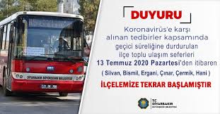 6 Ilcede Toplu Tasima Hizmeti Yeniden Basliyor Diyarbakir Buyuksehir Belediyesi