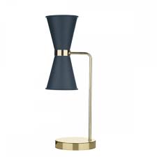 We have a big choice of functional yet decorative modern table lamps available in different finishes, styles, sizes, and shapes to suit your every need and décor tastes. Modern Uk Made Solid Brass Table Lamp With Smoke Blue Cone Shades