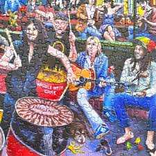 Hey Puzzle Fans! Has anyone tried this nostalgic puzzle by artist Fred  Carrow? Rock & Roll Heaven (1000 pieces) is full of fun finds, symbols, and  iconic song references from these lost