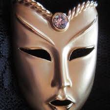 Carved Oriental Asian Cabochon, Brooch, Costume Jewelry, Estate Sale,  Estate Jewelry, Vintage Jewelry, Oriental, Vintage Brooch, Estate, VTG