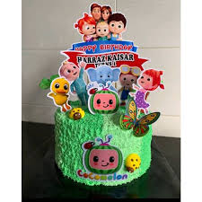 By joycefully cakes and pastries · updated last friday. Buy Custom Name Happy Birthday Cake Topper Cocomelon Kids Tv Decoration Set Party Accessories Banner Hiasan Kek Design Seetracker Malaysia