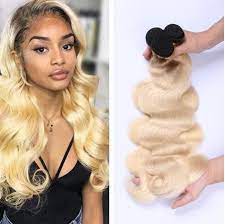 Black root #613 blonde color weft: Ombre Blonde Malaysian Hair Weave Bundles Hair Body Wave Dark Roots Blonde Hair Extensions 1b 613 Body Wave From Sweety Humanhair 1 62 Dhgate Com