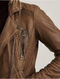 Distressed Leather Moto Jacket Lucky Brand Leather Jacket Women Brown Brown Jackets Women Jackets