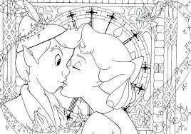 Kiss Wendy And Peter Pan Lineart By Lizzzy Art On Deviantart Disney Coloring Pages Peter Pan Coloring Pages Peter Pan Drawing
