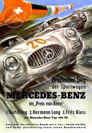 Vintage 1950 S German Mercedes Benz 300sl Racing A3 Poster Etsy Vintage Racing Poster Mercedes Benz Classic Benz