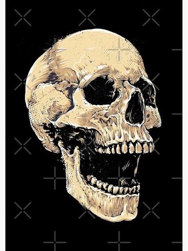 screaming skull Poster